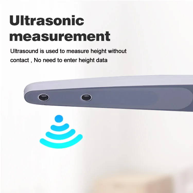 Ultrasonic Body Scale Analyzer OEM 200Kg Capacity Smart Scale BMI Body Fat Digital Scale With Height Meter