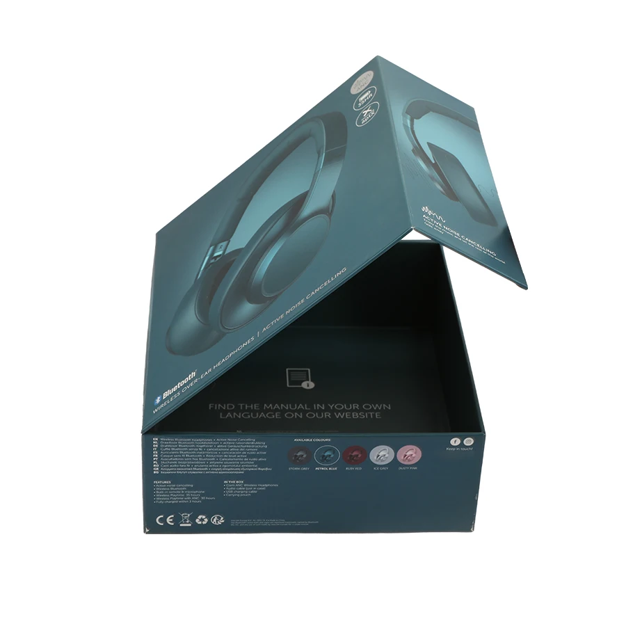 Wholesale Custom Earphone Package Boxes Electronic Product Headphone Earphone Packaging Paper Boxes