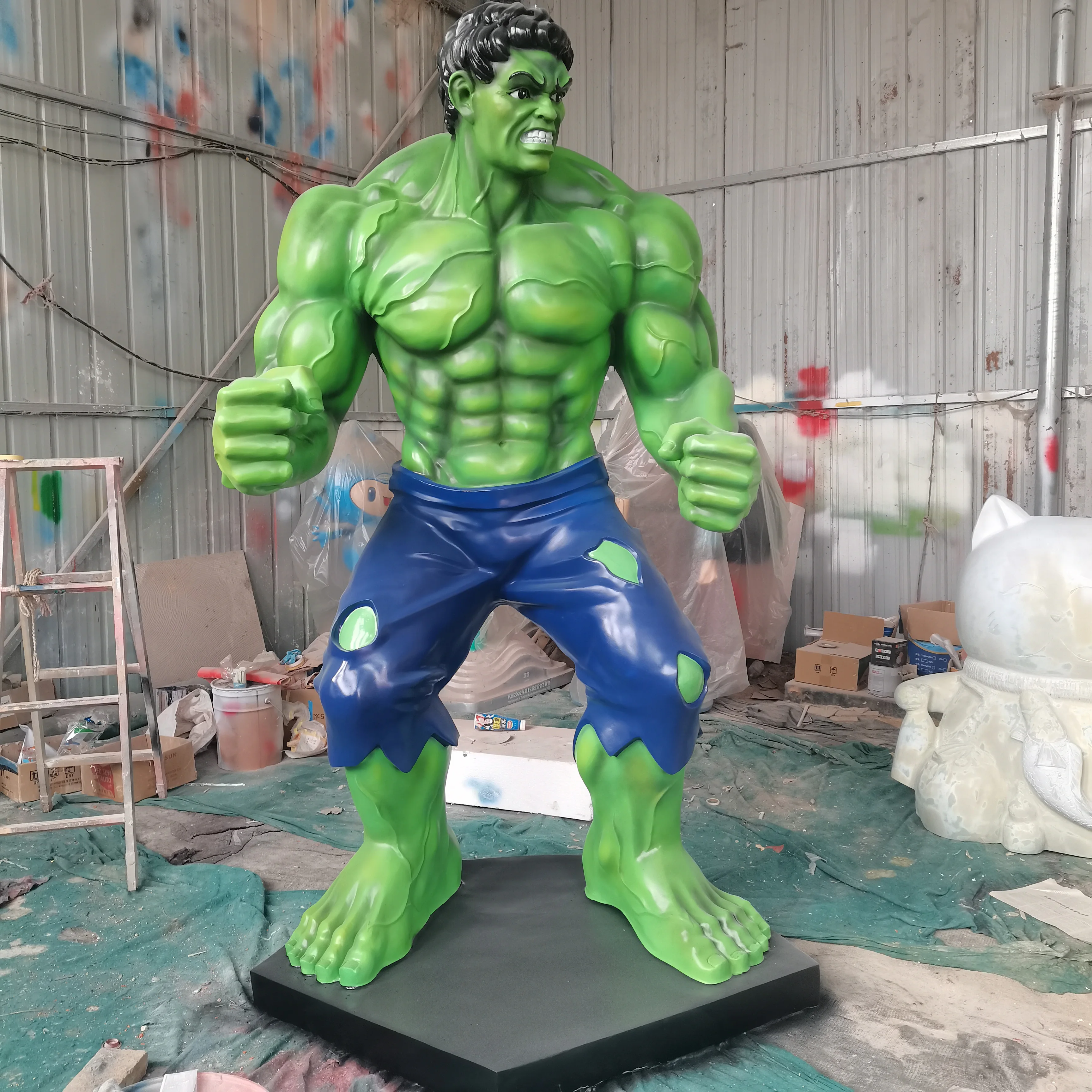 Can Custom Your Own Animation Art Figure Indoor Decoration Life Size Hulk Resin Movie Marvel Collectibles Statue for Cheap Sale