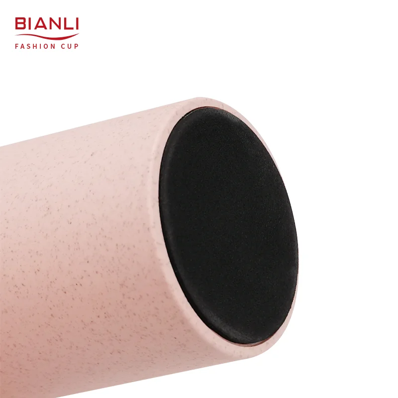 Sublimation Custom Wheat Straw Material Reusable Double Walled Nordic Christmas Mug Coffee Cup High Quality 380ml Black Mugs