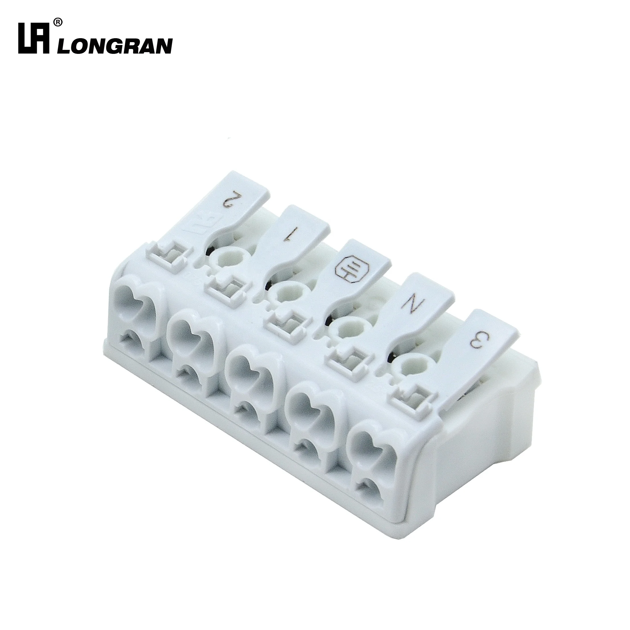 LED electrical lighting fast wire connector 2-pin screwless self-locking terminal block