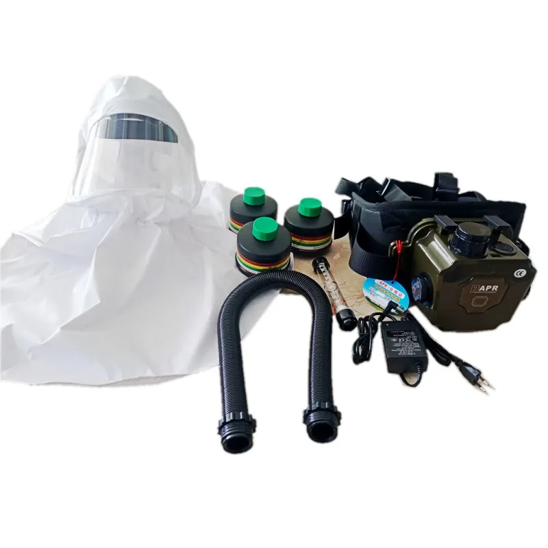 CE EN12941 EN12942  powered air purifying respirator-s PAPR helmet used for anti-gust and gas mask-s