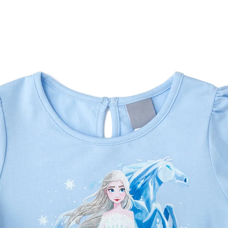 Производственная торговля, Детская индивидуальная печатная принцесса с блестками, детская одежда, повседневное милое платье для девочек