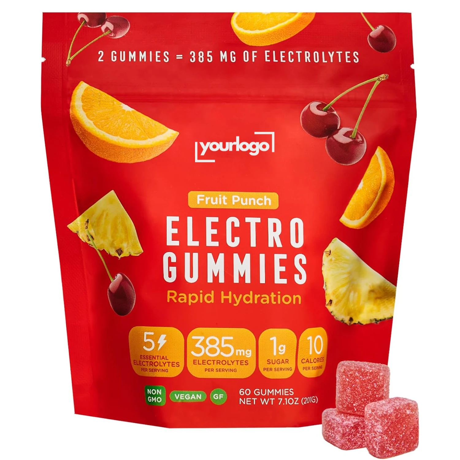 Индивидуальная марка веганские 5 эфирных электролитов фруктовый пунш Электролитный мармеладки добавка гидратация