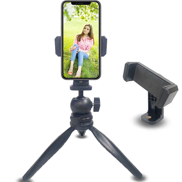 
Mini Tabletop Desktop Tripod With 360 Degree Rotation For Smartphone Camera 