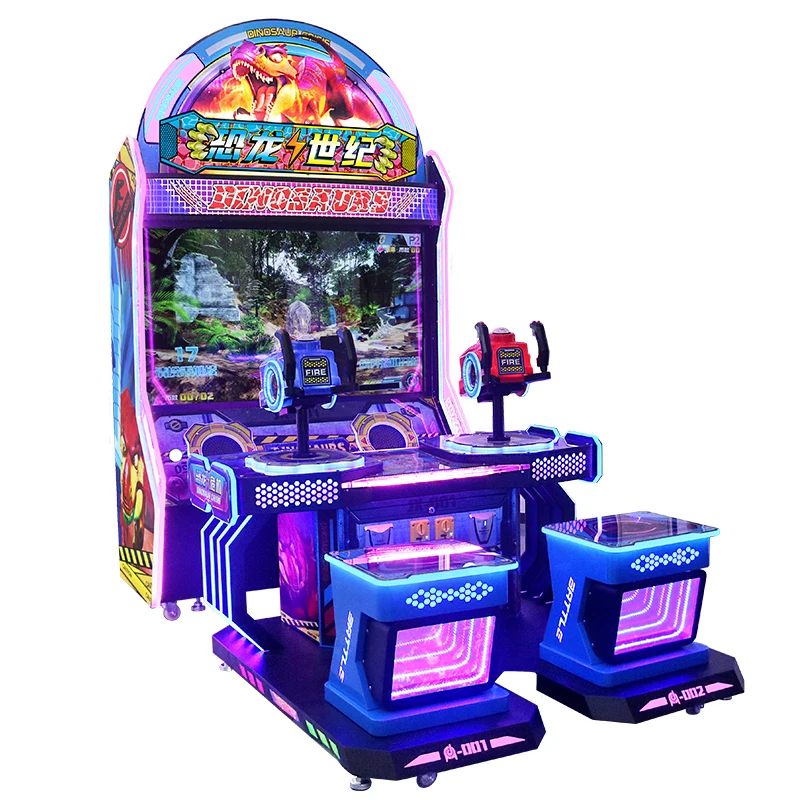 Dinosaur game machine dinosaur world gun shooting arcade game machine for kids game center coin operated