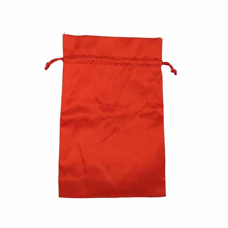 Custom logo pattern size Gift bag small satin silk drawstring bag Hot Products