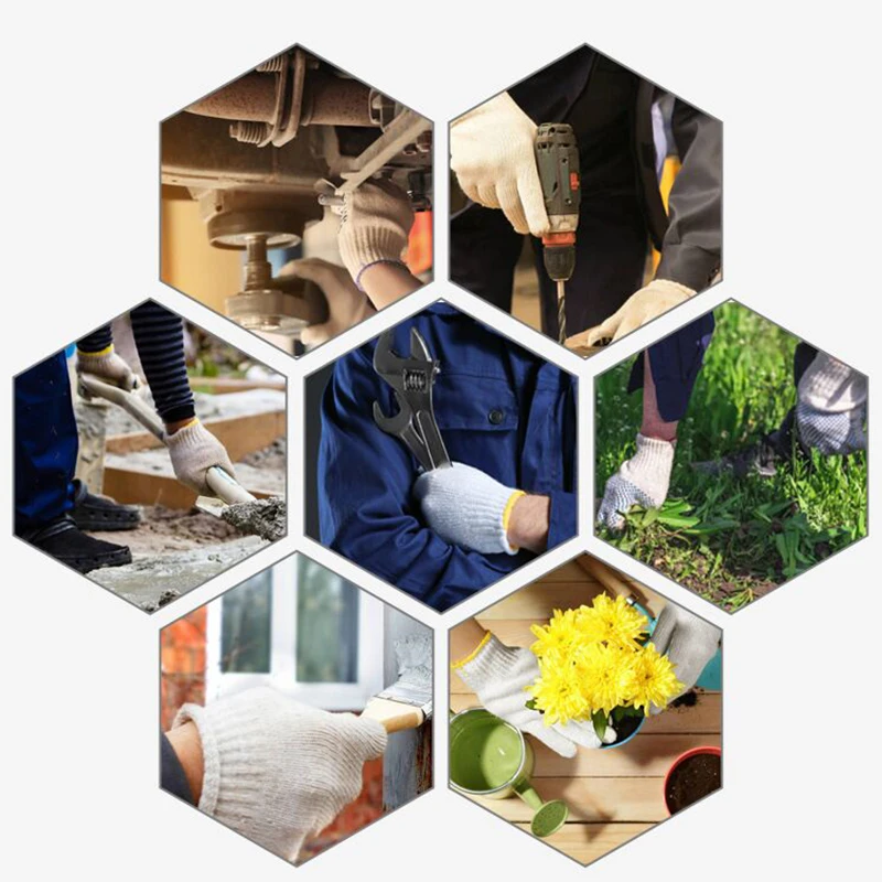 Best Selling 10 Gauge Washable Hard-Wearing Pairs of Labour White Cotton Knitted Working Safety Gloves