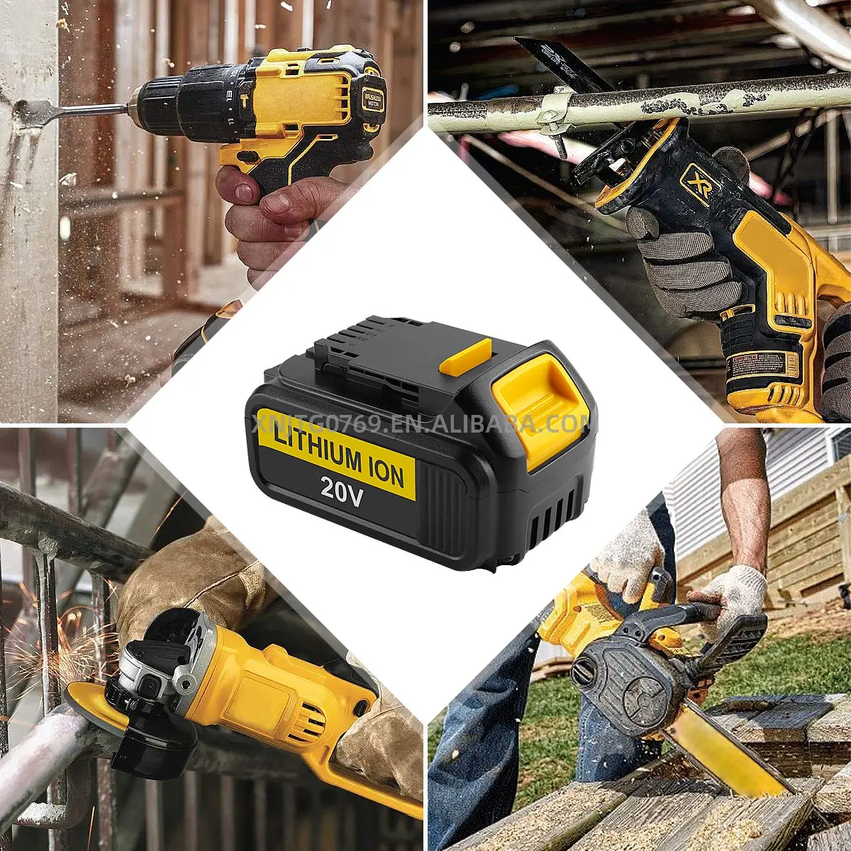  Лидер продаж 20 в 4000 мАч замена мощности для инструмента Dewalt литий-ионная батарея беспроводные детали дрели DCB200
