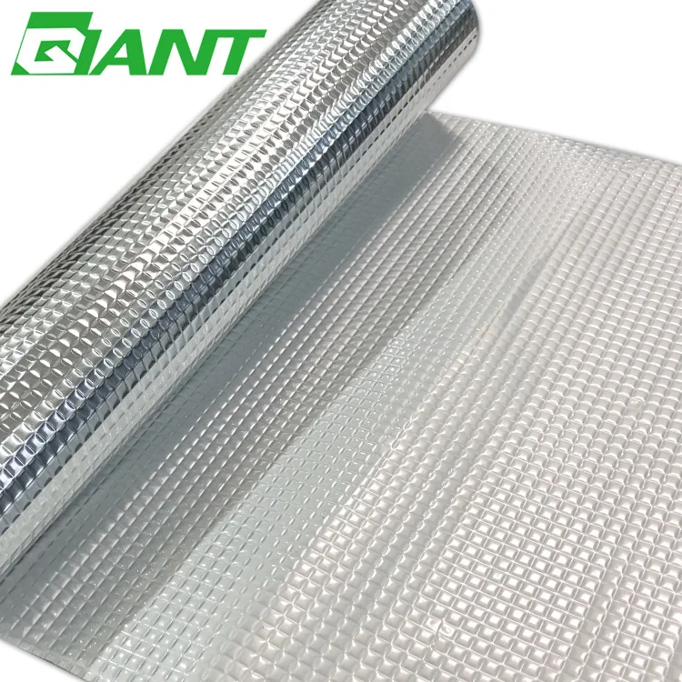 excellent thermal insulation material  5*5 embossed aluminum foil AL PET for rubber foam