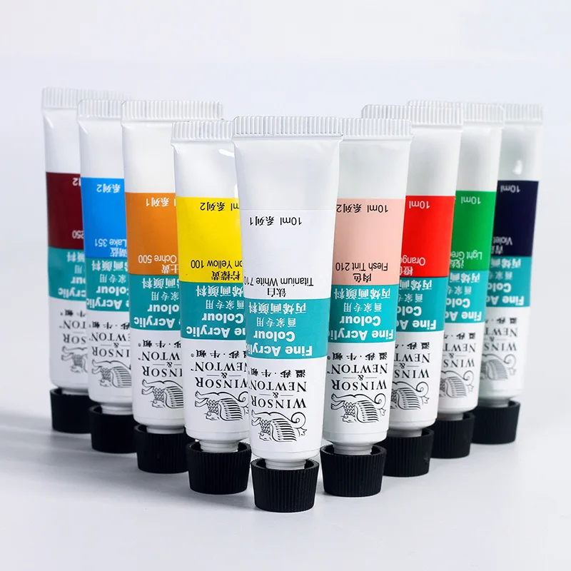 Winsor & Newton 12/18/24 цветов 10 мл профессиональная алюминиевая трубка для художника набор акриловых красок художественных принадлежностей