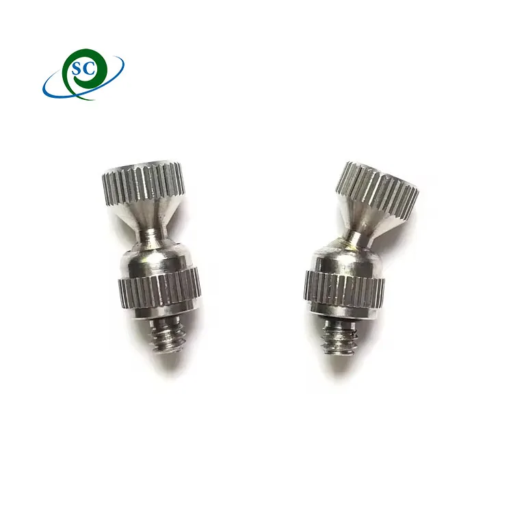 CS fog mist nozzle rotating swivel nozzle seat 3/16 brass universal quick connect joint