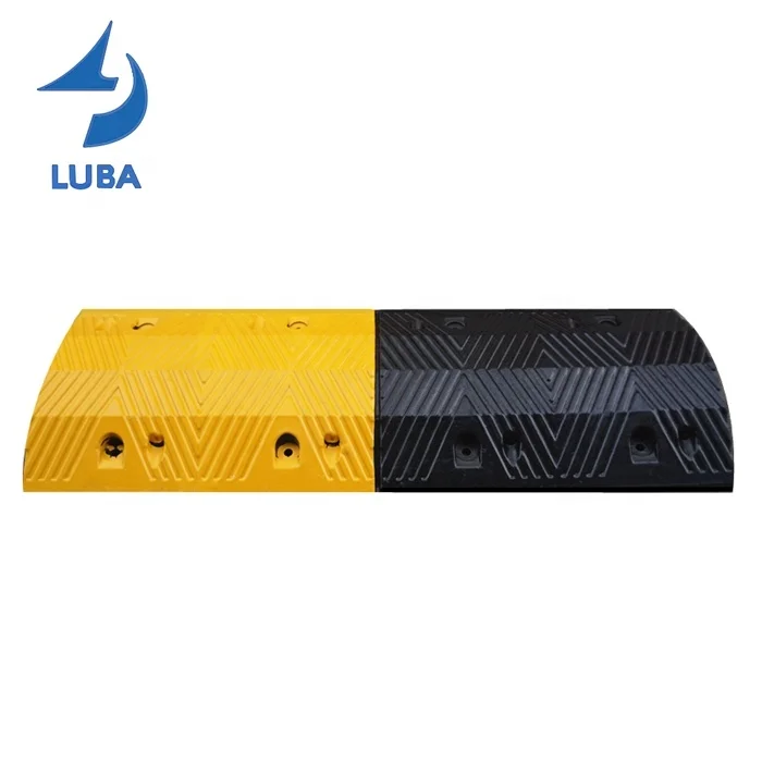 500*400*75 мм прочная Светоотражающая Резина Decelarate Speed Bump Автомобильная резиновая рампа Hump