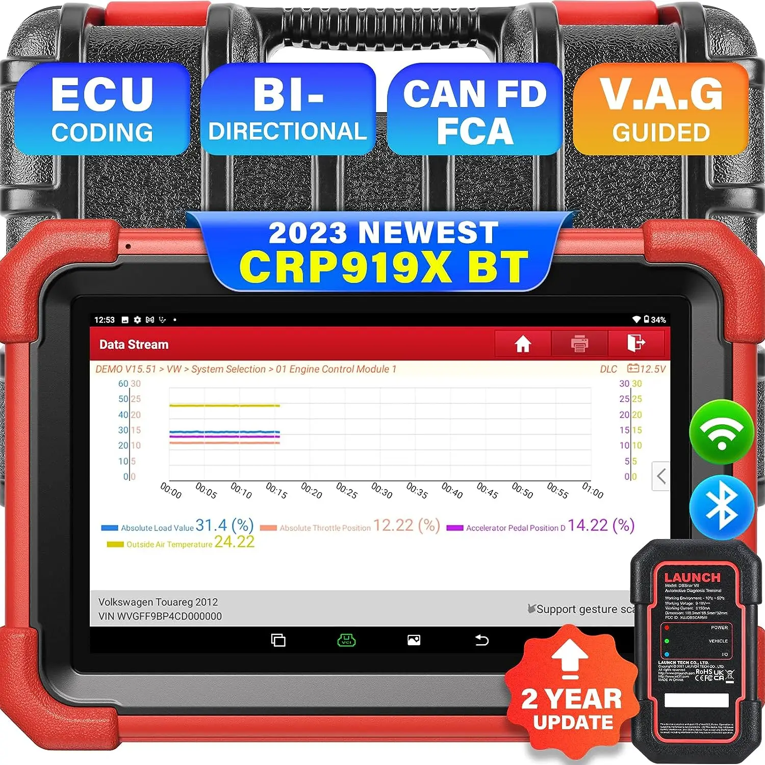 2023 newest launch x431 crp919x bt crp919bt crp919e car obd2 bidirectional full system diagnostic scanner car diagnosis tool