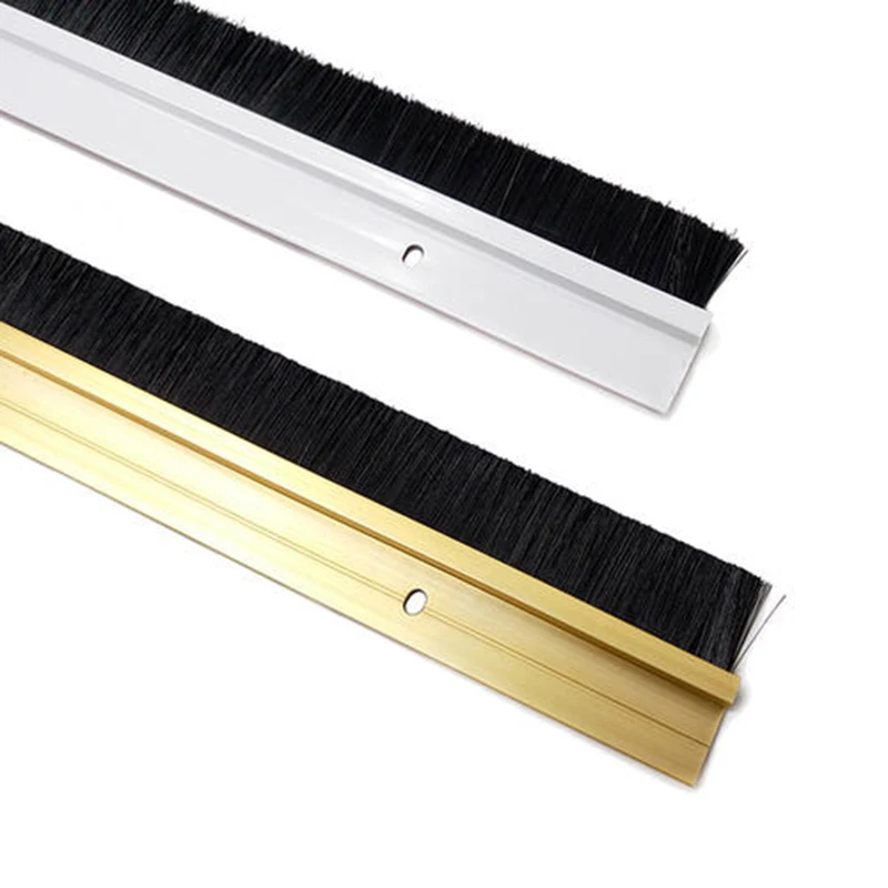 Customized Hotel Door Bottom seal strip under door sweep weather stopper elevator brush horse hair door sweep brush