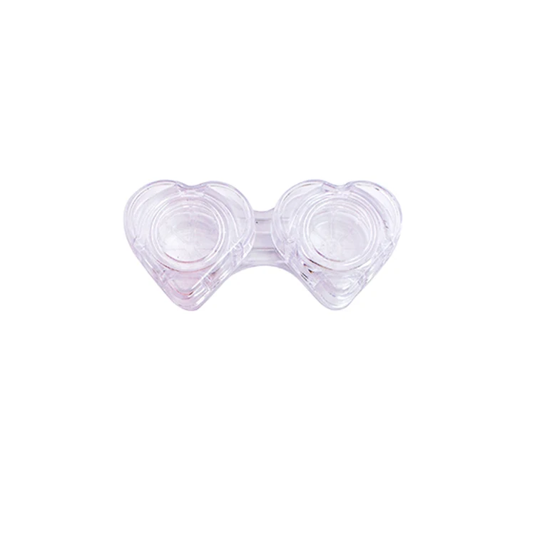 Heart-shaped New Design Colorful Eco-friendly Material Portable Contact Lenses Case