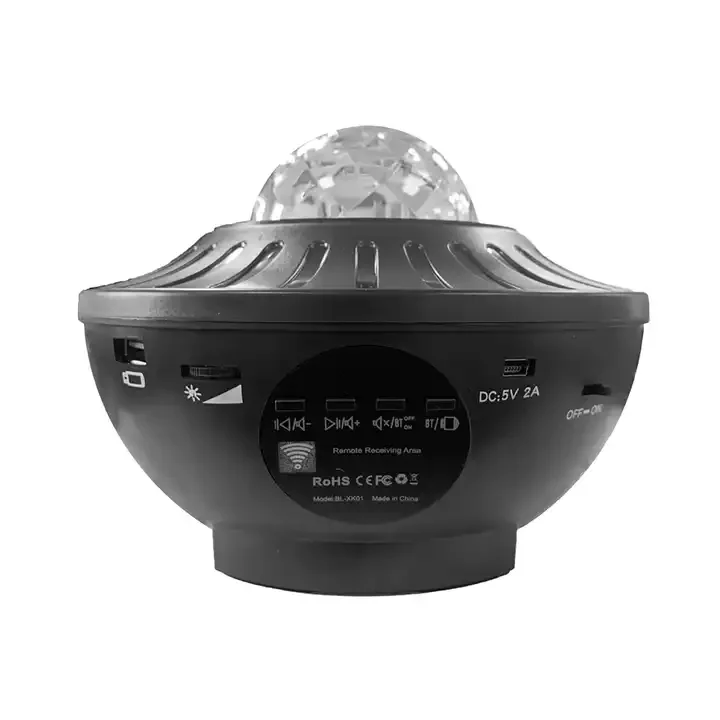 Remote Control BT Speaker Led RGB Laser Starry Sky Music Star Projector Water Wave Pattern Color Light