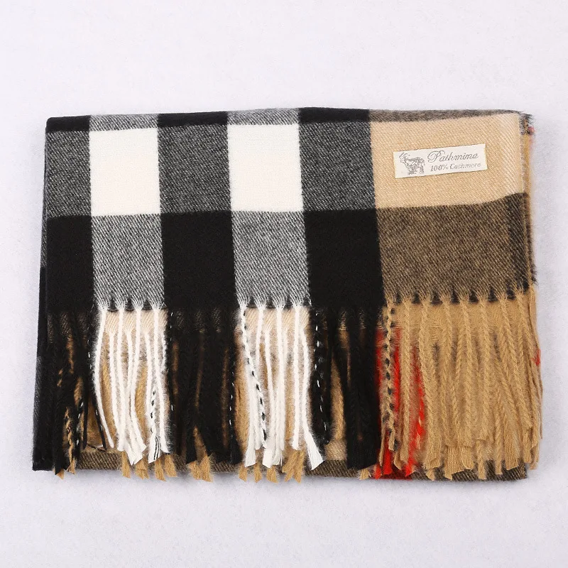 Cost-effective superior quality 100% cashmere scarf women man scarf cashmere plaid scarf cashmere