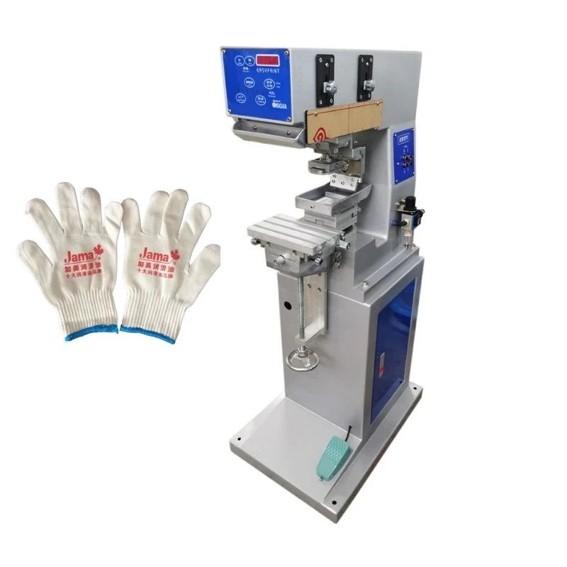 Gloves printing machine print logo on labour gloves 1 color pad printer