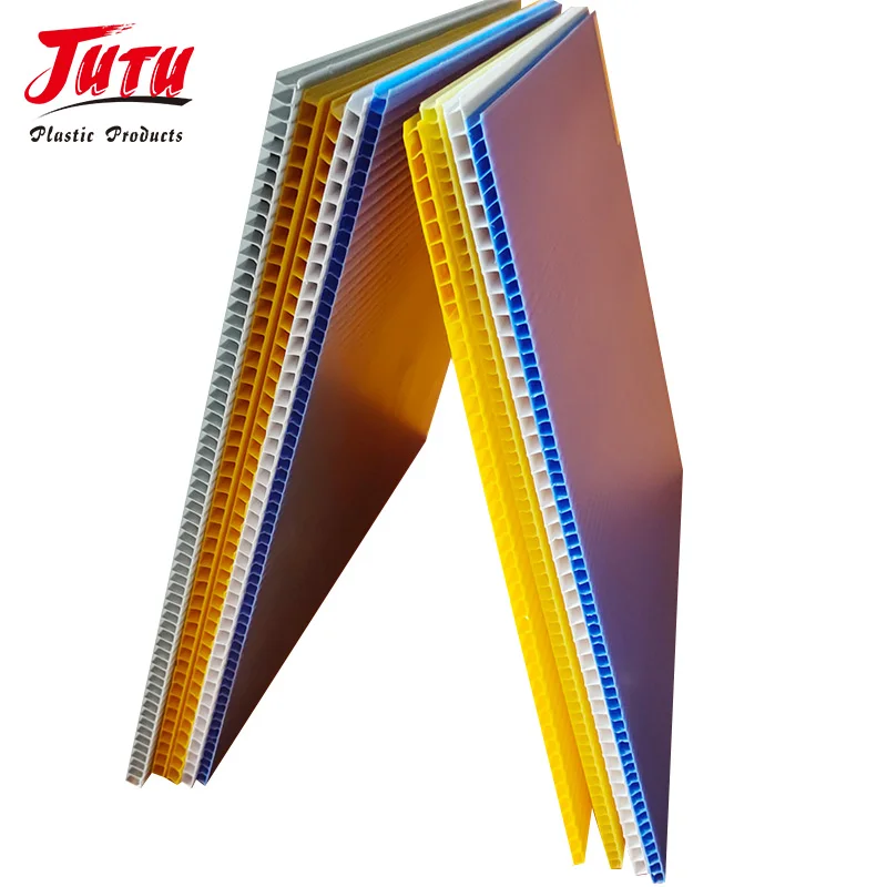 JUTU Factory Price PP Coroplast Sheets 4x8 Corflute Sheet Correx Board Manufacturer