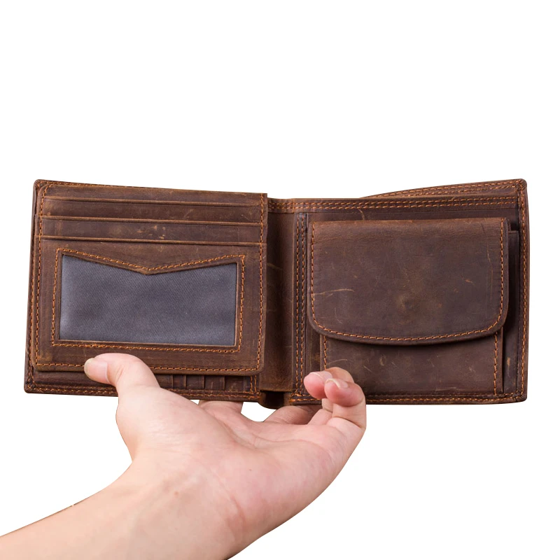 Crazy Deal portefeuille wallet men men wallets leather genuine crazy horse leather wallet