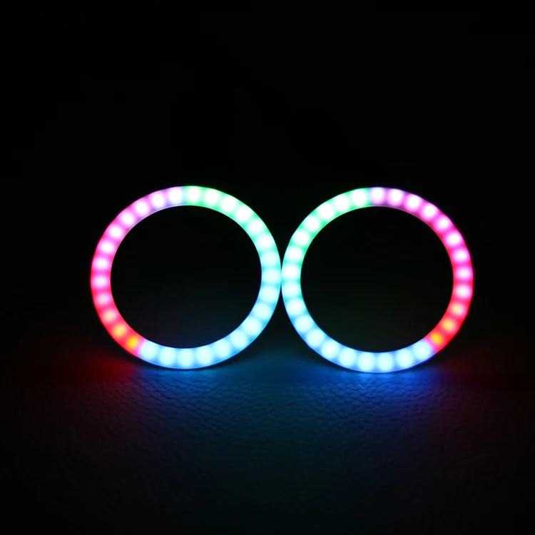 
cotton Led angel eyes waterproof Multi color 80mm 12v led halo rings for universal car 