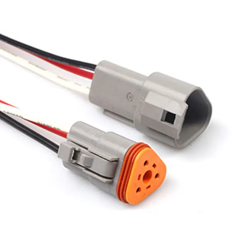 Deutsch Series 3 Way Sealed Gray Auto Electrical Wiring Harness Loom Cable Assembly Connector Dt04-3p/dt06-3s