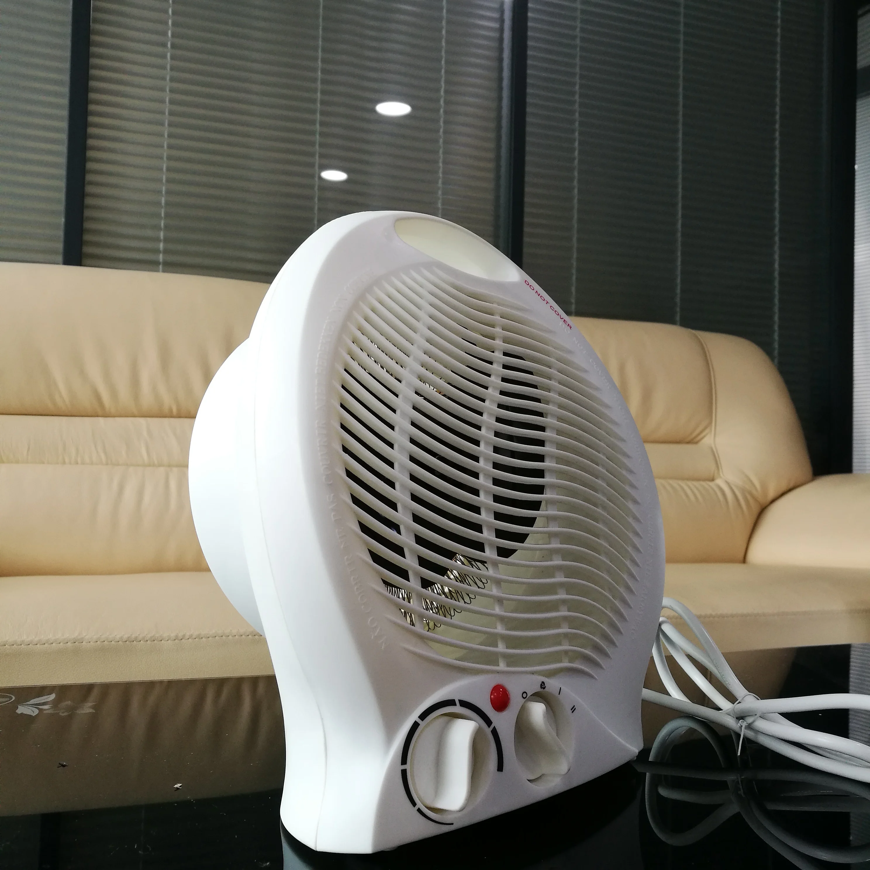 220V-240V 1000/2000W Shape Integral Carry Handle Room Heater ABS 2000W Material Cool White PTC Bathroom Heater Indoor Usage