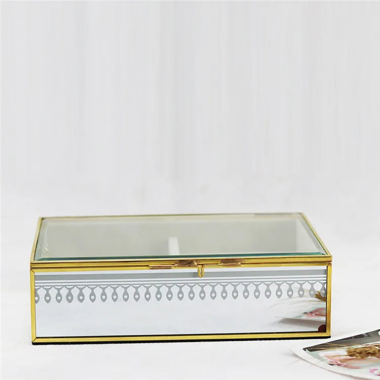 Hot Sales Luxury Exquisite Glass Silver Jewelry Packaging Box