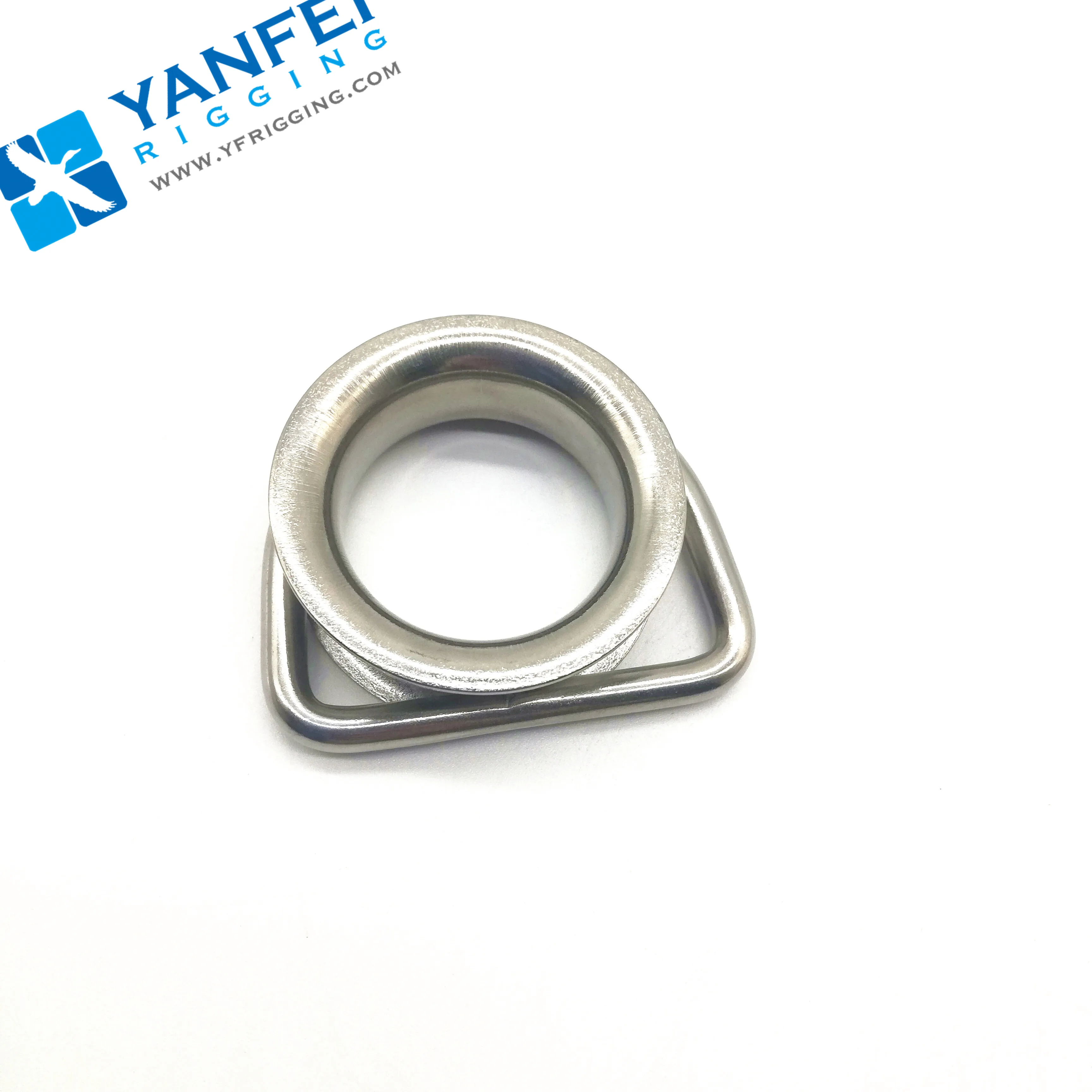 Stainless Steel D Ring With Round Thimble Wire Rope Fittings