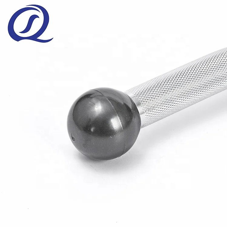 Gym Equipment Cable Attachment Pulldown Revolving 48' Curl Lat Bar With Ball Grips