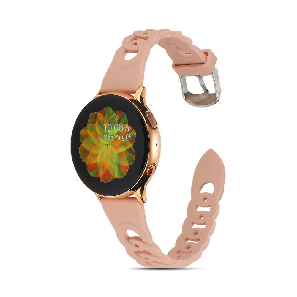 new design 22mm 20mm rubber silicone watch band for samsung huawei fashion sport watch strap