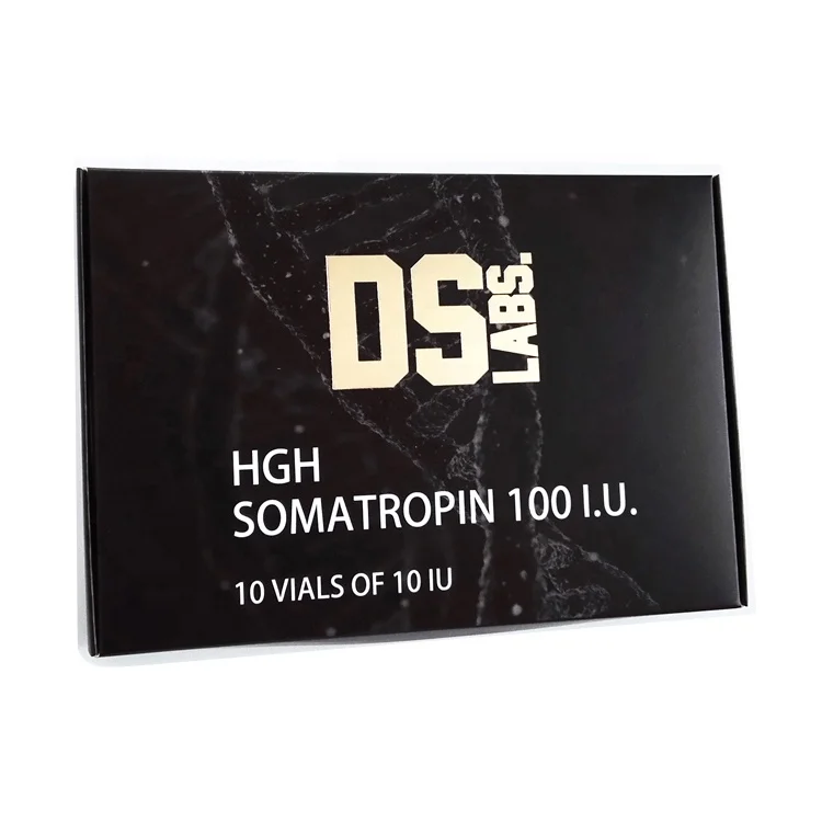 VB-337 Custom made box logo silver foil printing pharmaceutical packaging hgh 191aa growth hormone hgh vial box