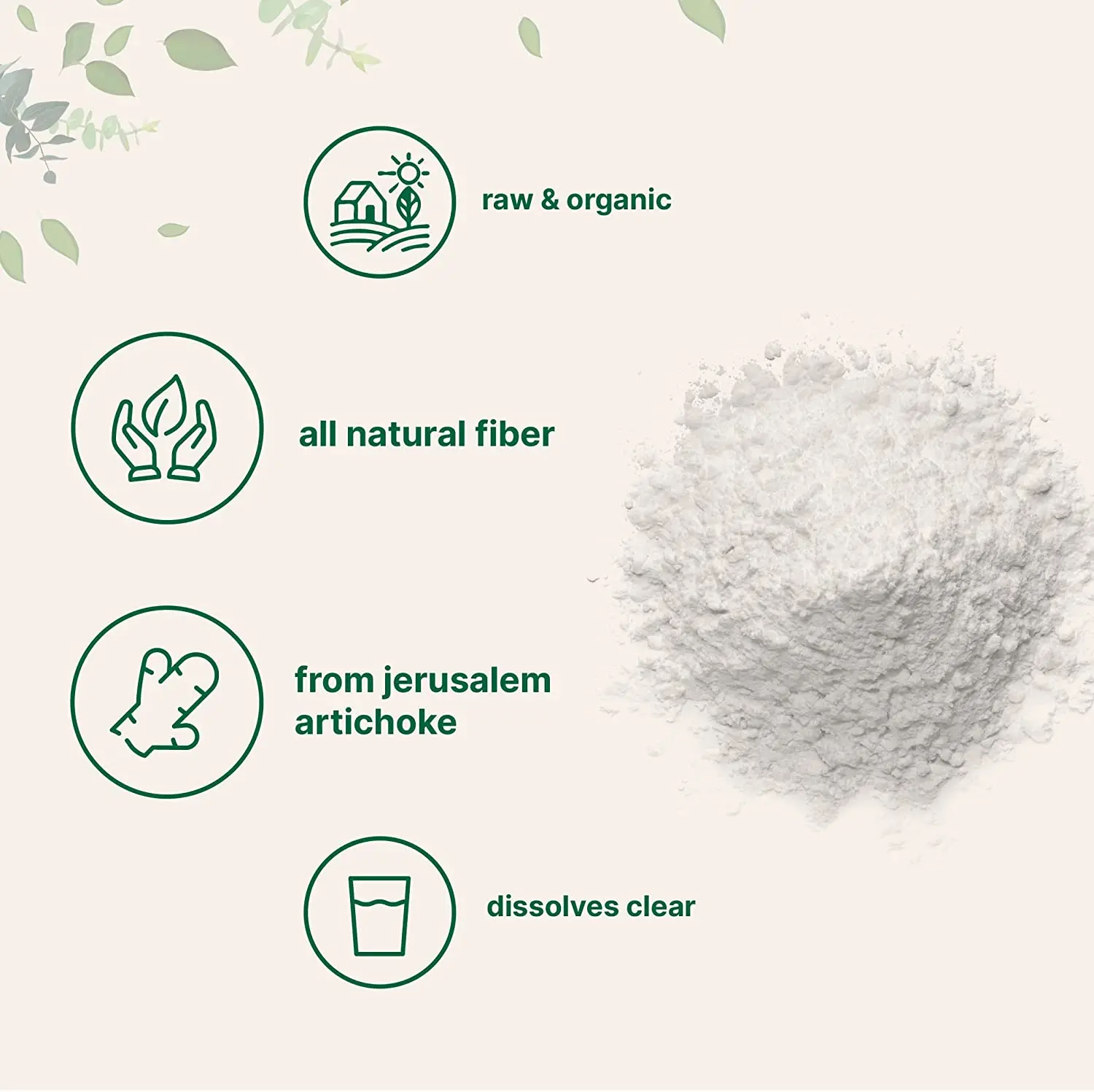 Prebiotic Fiber Sweetener Chicory Root Extract 90% Organic Inulin Powder