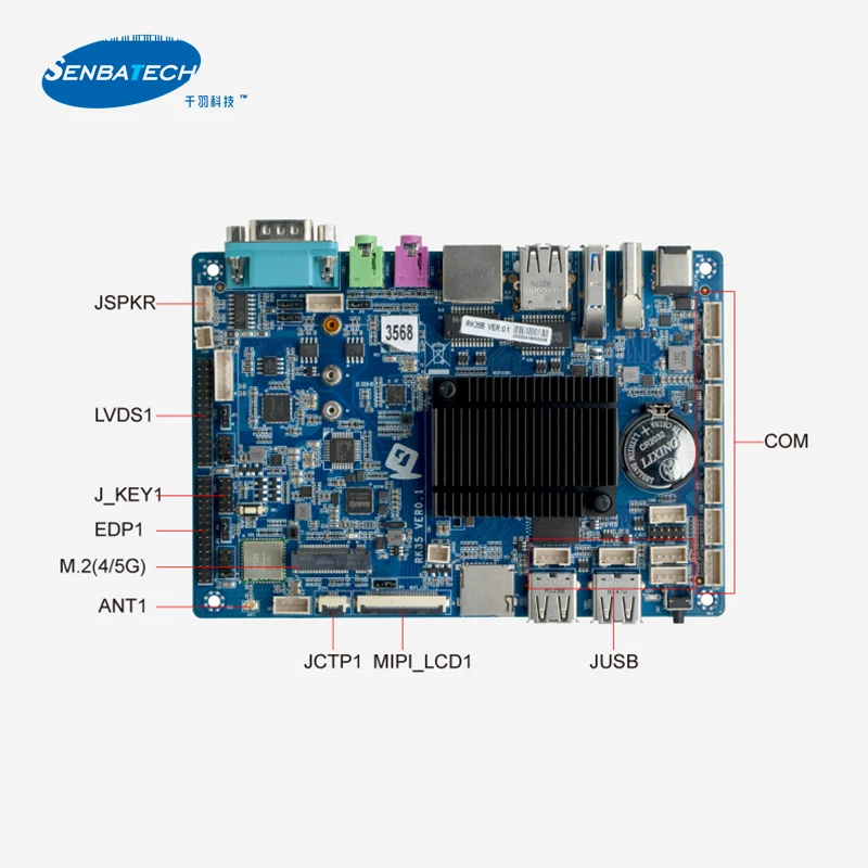 board embedded linux board linux motherboard RK3568 all in one motherboard with TF card socket
