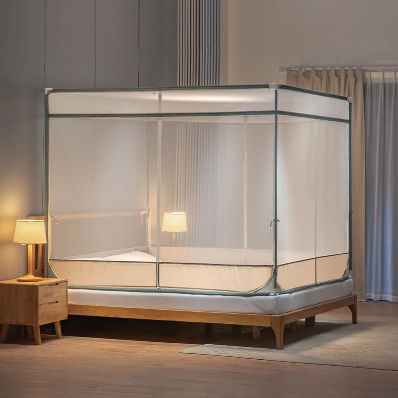 Mosquito Net Fabric Square Bed Net,Anti-Falling Bed Canopy For Outdoor Trips Camping Canopy On The Bed