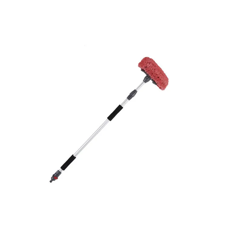 New Product Long Water Flow Through Telescopic Car Bus Wash Brush With Long Handle Extension Pole