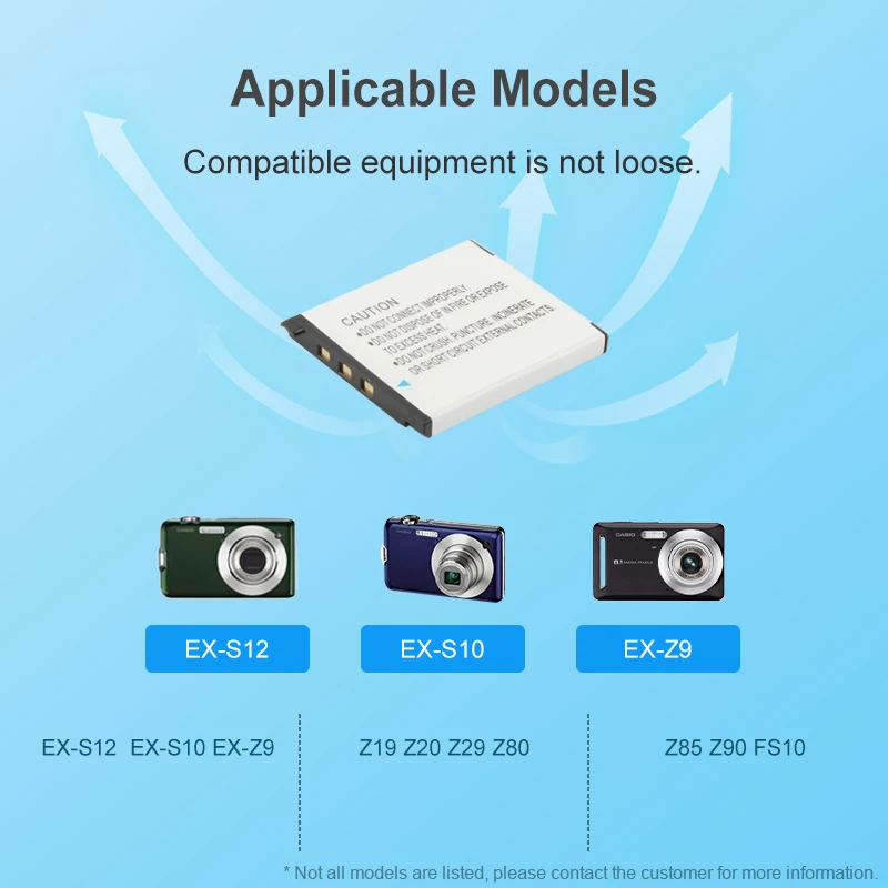 CNP-60 аккумулятор для Casio EX-S12 EX-S10 EX-Z9 цифровых камер