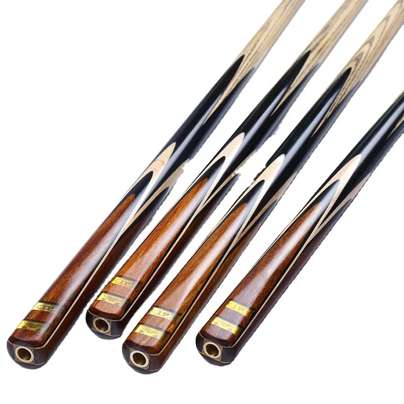 LP009 one piece snooker cue American Ash shaft 4 sides Marathi wood splice butt with wooden extension for snooker and pool game