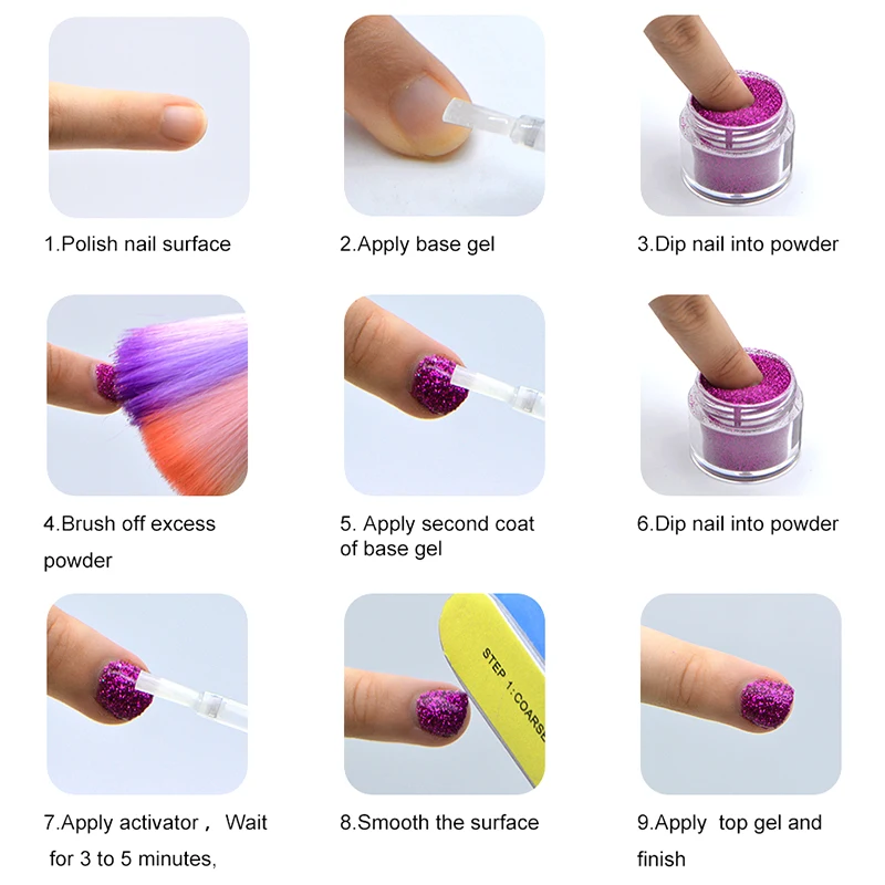 nail dipping powder set nail powder dip supplies nail dip powder kit    easy soak off  High Quality Acrylic Builder