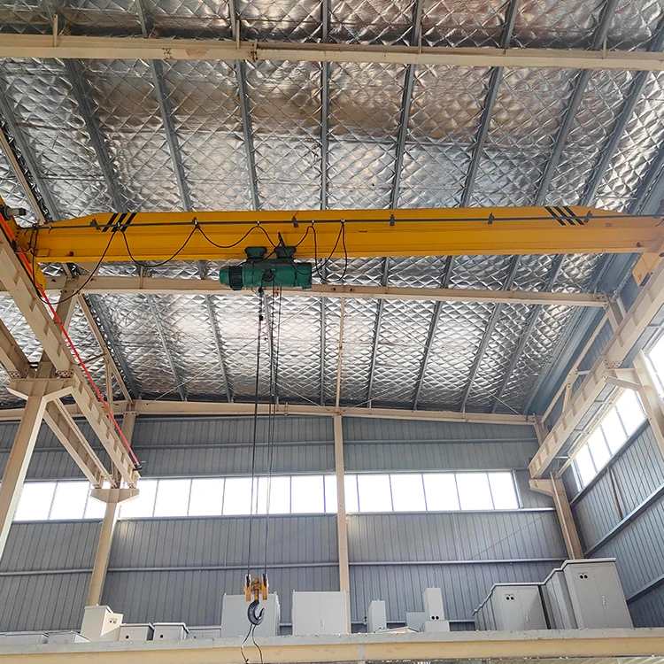 Single Girder Overhead Crane 10 Ton With Electric Hoist Overhead Crane Busbar