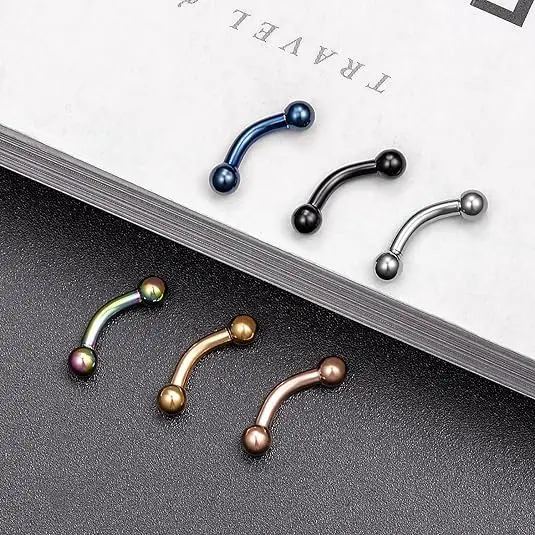 Wholesale Short Bar Tiny hand with Gem ball Stainless Steel Belly Button Rings Navel Rings for Women Body Piercing Jewelry