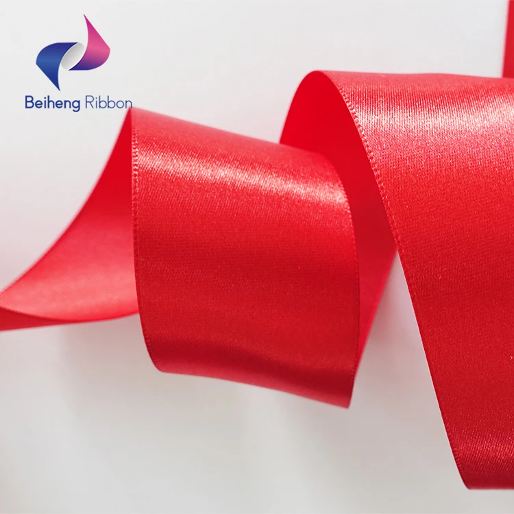 Wholesale Luxury Silk Red Gift Packaging Decoration Ribbon