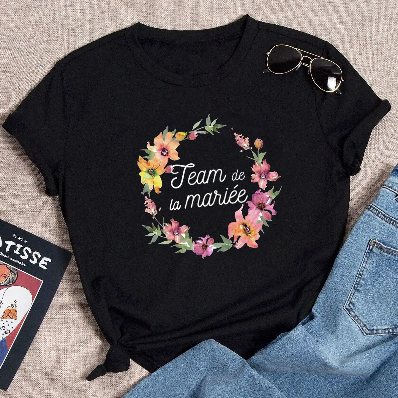 Wedding Party Clothes Bride Team Bride T-Shirt Team Bride Bachelorette Wedding Party Women Evjf Tee Bridesmaid Group T-shirts