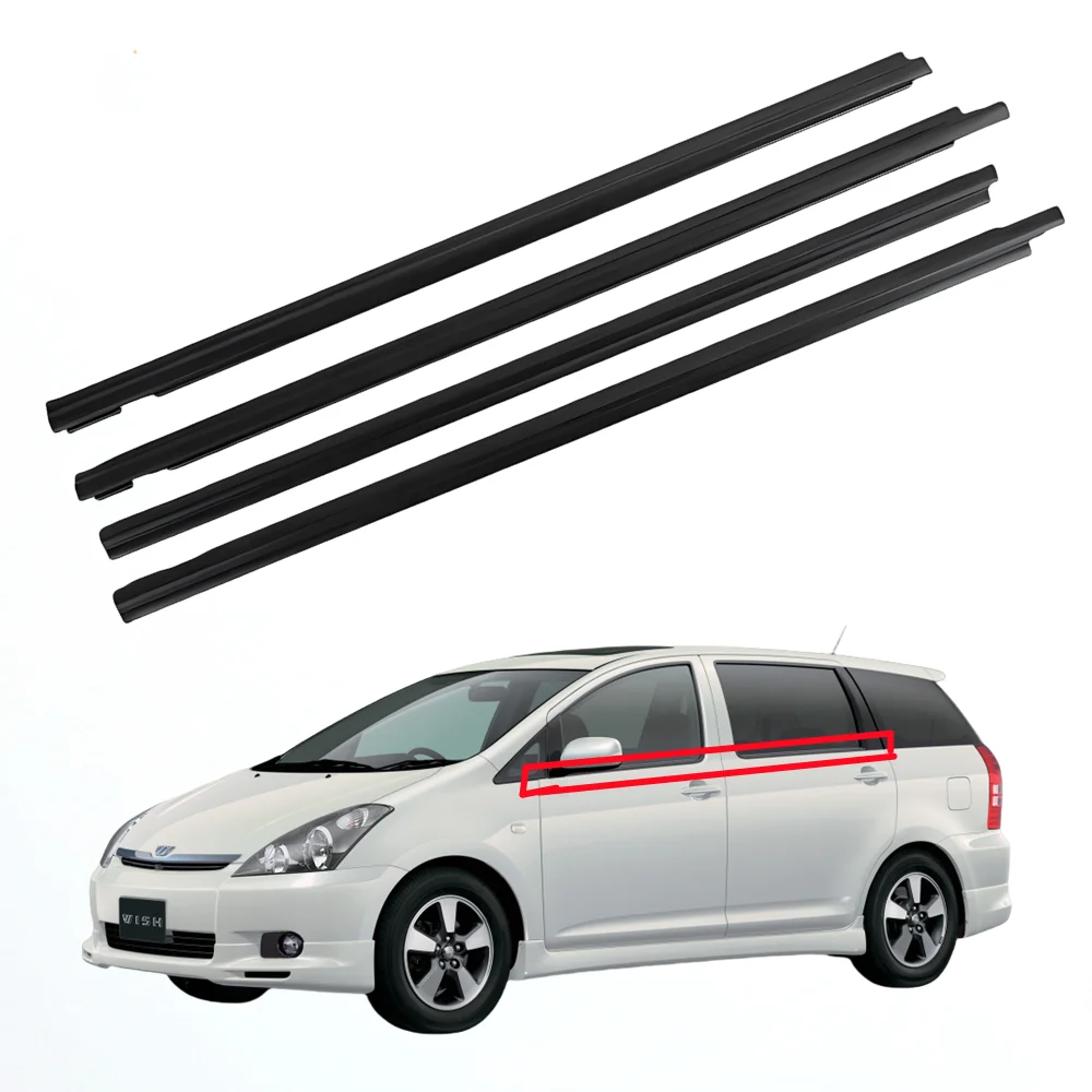 Front & Rear Door Rubber Weatherstrip Seal For Toyota Wish ANE111 2003-2009 2010