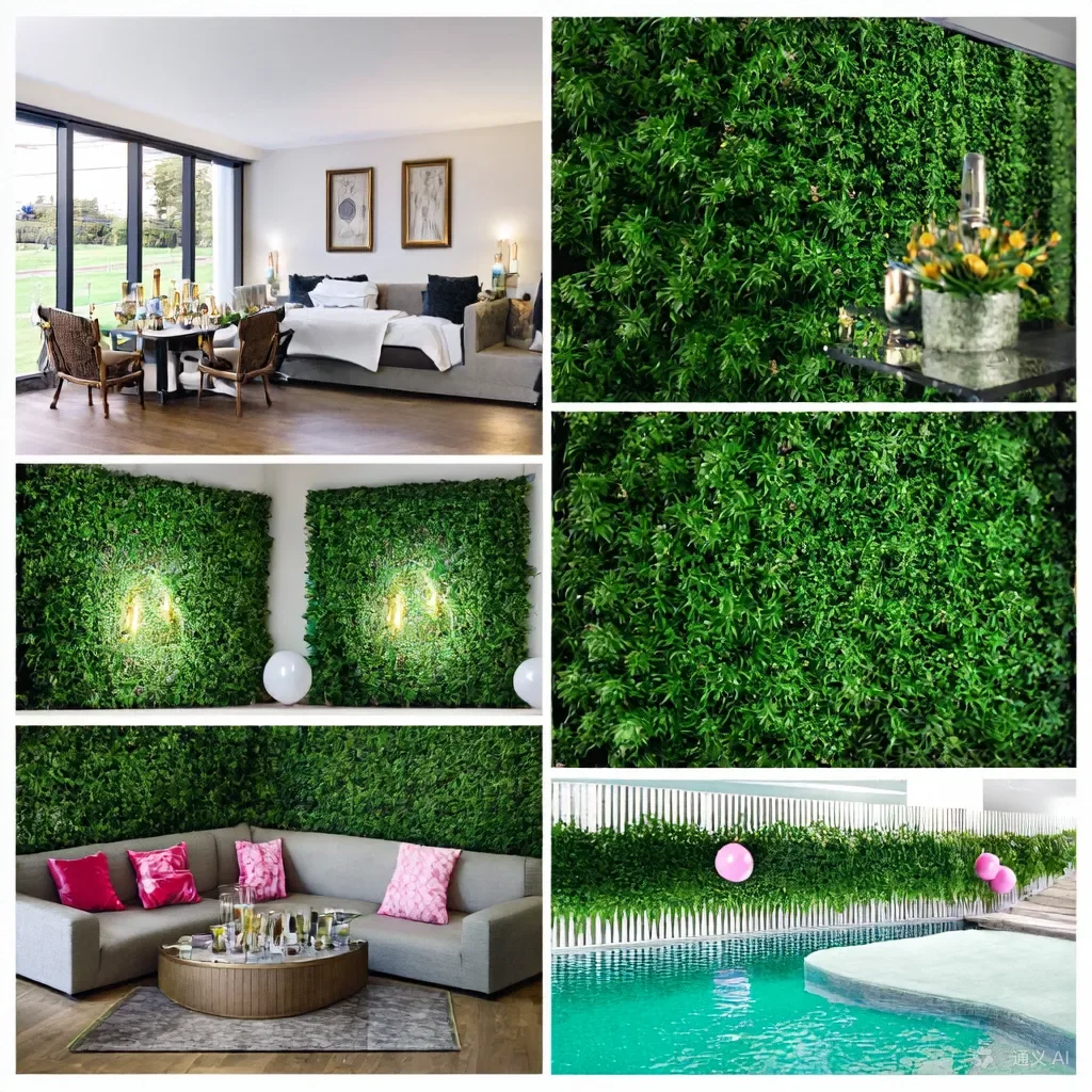 Custom UV Resistant Artificial Grass Hedge Panels for Modern Landscape Design Plant Wall