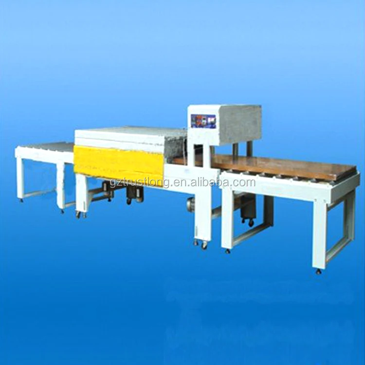 Guangzhou automatic block stick board wood door wrapping shrinking packing machine