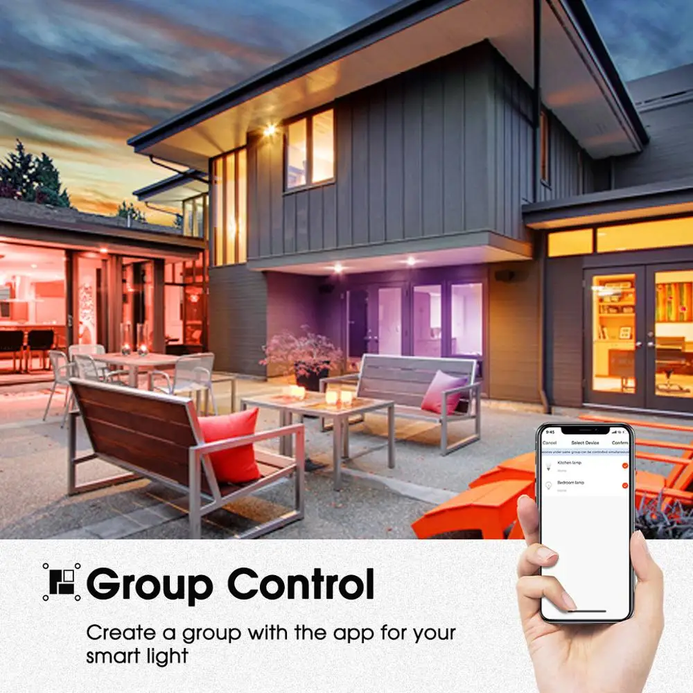 Tuya Smart APP Controlled WiFi Smart LED Downlight Round Smart Panel Light Compatible With Alexa/Google Home