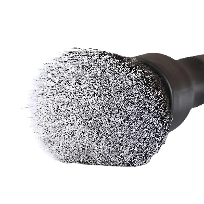 Factory Wholesale Natural Detail Wheel Brush Car Cleaning Detail Soft Hair Ventilated Car Wash Brush