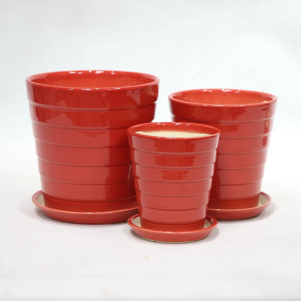 New Design Biodegradable Home Garden Decoration Bamboo Fiber Flower Pot Garden Planter